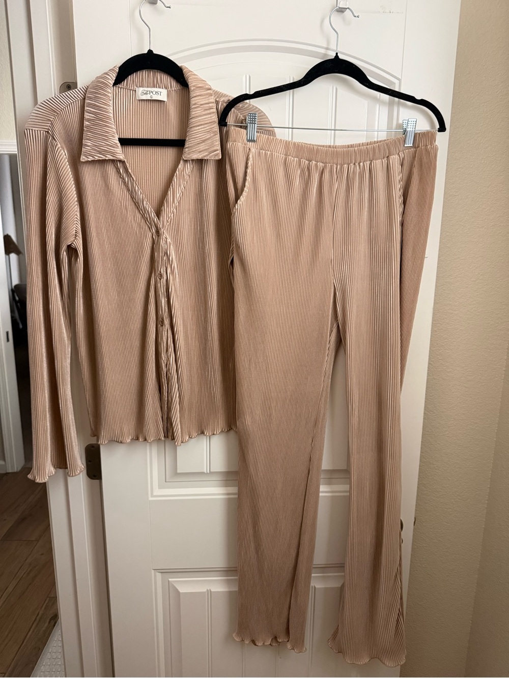 Soft Ribbed Two-Piece lounge Set in Nude Beige โ Lightweight Loungewear